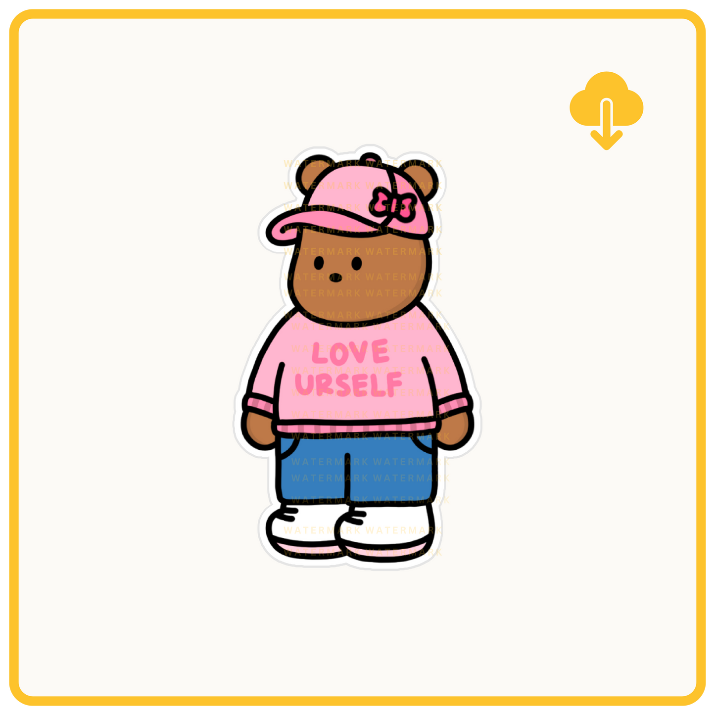 Betti Browni "Love Yourself" Sticker #4 (Printable) 💛